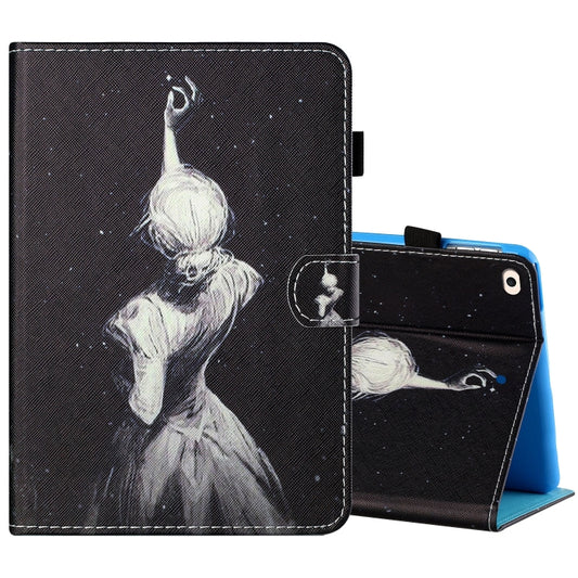 Sewing Thread Horizontal Painted Flat Leather Case with Pen Cover & Anti Skid Strip & Card Slot & Holder & Sleep / Wake-up Function For iPad Air(Star Girl) - iPad Air (2019) Cases by buy2fix | Online Shopping UK | buy2fix