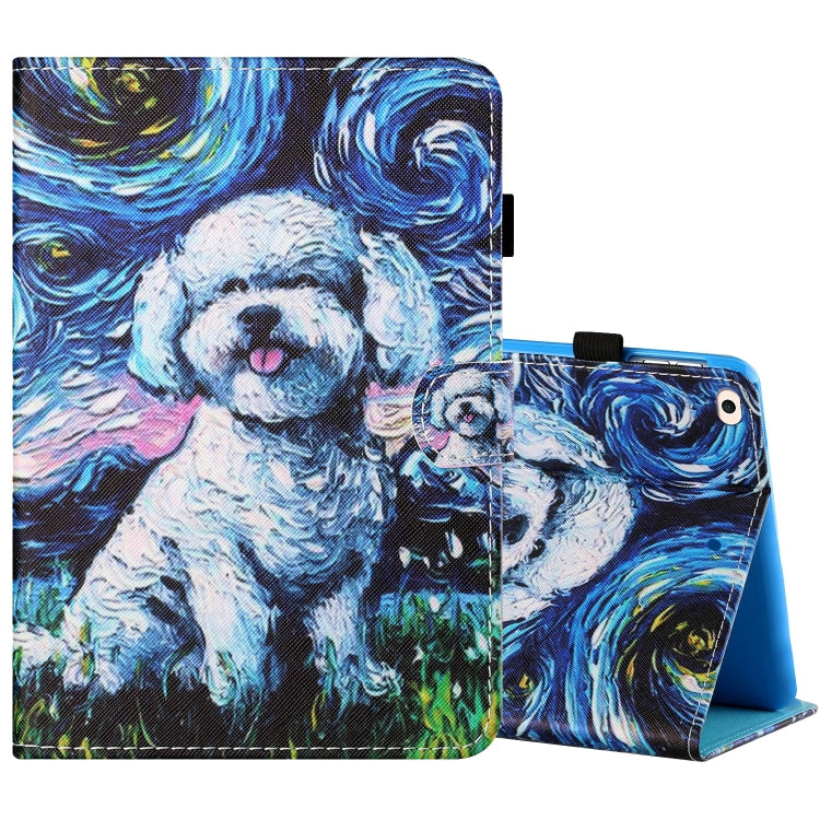 Sewing Thread Horizontal Painted Flat Leather Case with Pen Cover & Anti Skid Strip & Card Slot & Holder & Sleep / Wake-up Function For iPad Air 2(Oil Painting Dog) - More iPad Cases by buy2fix | Online Shopping UK | buy2fix