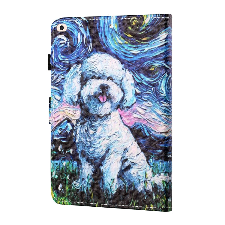 Sewing Thread Horizontal Painted Flat Leather Case with Pen Cover & Anti Skid Strip & Card Slot & Holder & Sleep / Wake-up Function For iPad Air 2(Oil Painting Dog) - More iPad Cases by buy2fix | Online Shopping UK | buy2fix