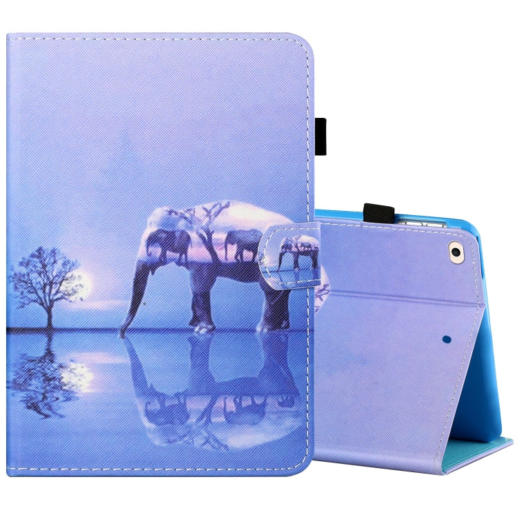 Sewing Thread Horizontal Painted Flat Leather Case with Pen Cover & Anti Skid Strip & Card Slot & Holder & Sleep / Wake-up Function For iPad Air 2(Tree And Elephant) - More iPad Cases by buy2fix | Online Shopping UK | buy2fix