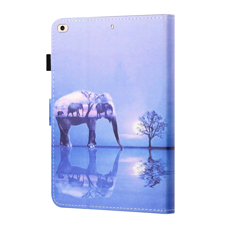 Sewing Thread Horizontal Painted Flat Leather Case with Pen Cover & Anti Skid Strip & Card Slot & Holder & Sleep / Wake-up Function For iPad Air 2(Tree And Elephant) - More iPad Cases by buy2fix | Online Shopping UK | buy2fix