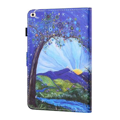 Sewing Thread Horizontal Painted Flat Leather Case with Pen Cover & Anti Skid Strip & Card Slot & Holder & Sleep / Wake-up Function For iPad Air 2(Sunrise With Tree) - More iPad Cases by buy2fix | Online Shopping UK | buy2fix