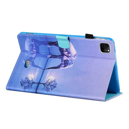 Sewing Thread Horizontal Painted Flat Leather Case with Pen Cover & Anti Skid Strip & Card Slot & Holder & Sleep / Wake-up Function For iPad Air 2022 / 2020 10.9(Tree And Elephant) - iPad Air (2022) / (2020) 10.9 Cases by buy2fix | Online Shopping UK | buy2fix