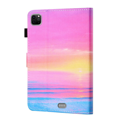 Sewing Thread Horizontal Painted Flat Leather Case with Pen Cover & Anti Skid Strip & Card Slot & Holder & Sleep / Wake-up Function For iPad Air 2022 / 2020 10.9(Sunrise) - iPad Air (2022) / (2020) 10.9 Cases by buy2fix | Online Shopping UK | buy2fix