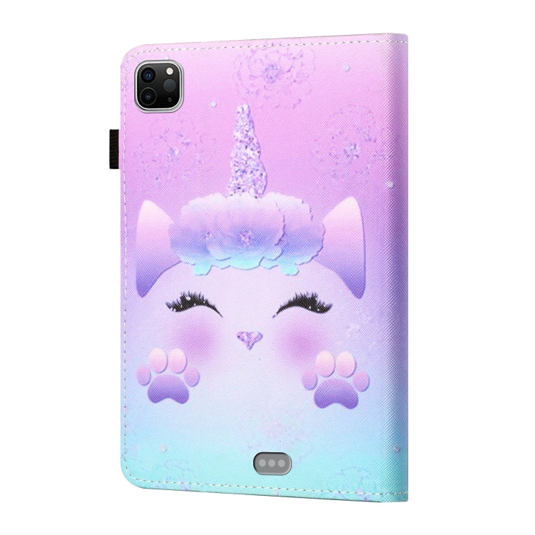 Sewing Thread Horizontal Painted Flat Leather Case with Pen Cover & Anti Skid Strip & Card Slot & Holder & Sleep / Wake-up Function For iPad Air 2022 / 2020 10.9(Horse) - iPad Air (2022) / (2020) 10.9 Cases by buy2fix | Online Shopping UK | buy2fix