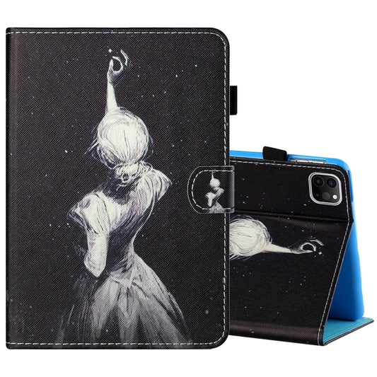 Sewing Thread Horizontal Painted Flat Leather Case with Pen Cover & Anti Skid Strip & Card Slot & Holder & Sleep / Wake-up Function For iPad Air 2022 / 2020 10.9(Star Girl) - iPad Air (2022) / (2020) 10.9 Cases by buy2fix | Online Shopping UK | buy2fix