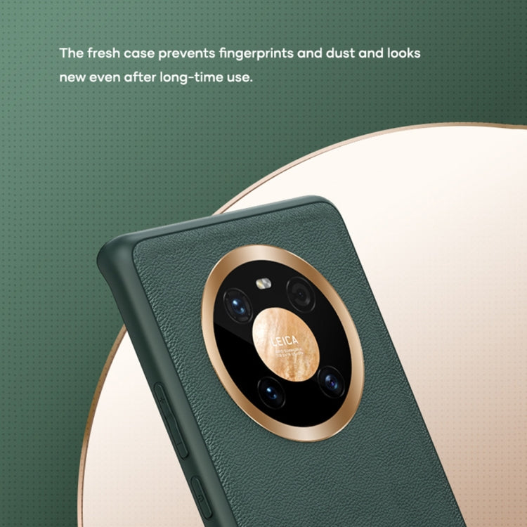 For Huawei Mate 40 ROCK Full Coverage Shockproof PC+TPU+PU Protective Case(Army Green) - Huawei Cases by ROCK | Online Shopping UK | buy2fix