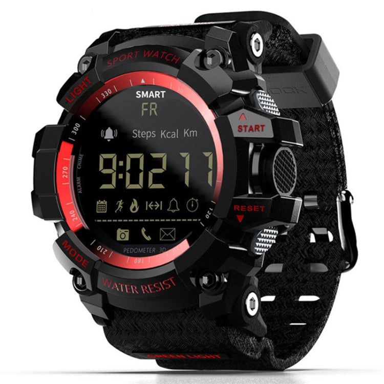 Lokmat MK16 LCD Screen 50m Waterproof Smart Watch, Support Information Reminder / Remote Camera / Walking Motion Monitor(Red) - Smart Watches by Lokmat | Online Shopping UK | buy2fix