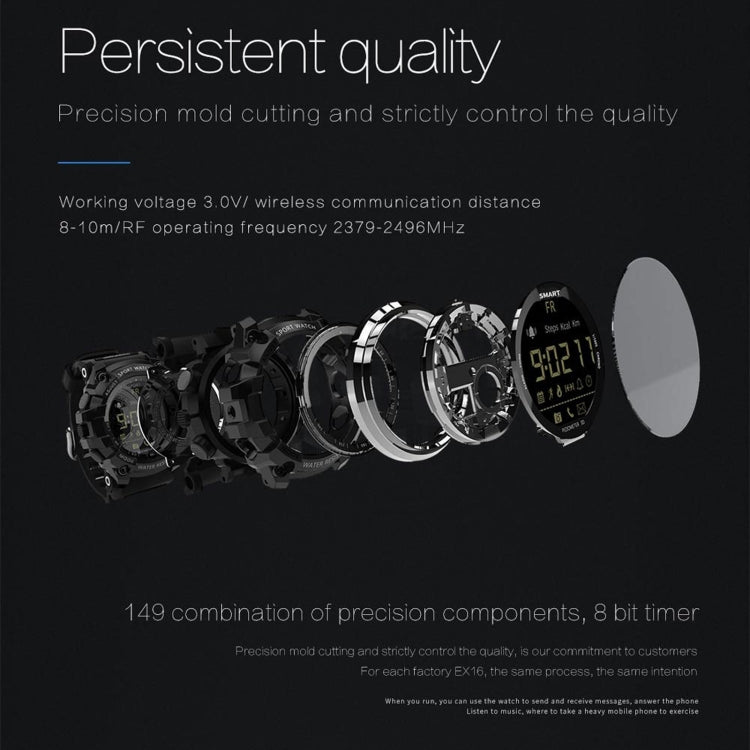 Lokmat MK16 LCD Screen 50m Waterproof Smart Watch, Support Information Reminder / Remote Camera / Walking Motion Monitor(Red) - Smart Watches by Lokmat | Online Shopping UK | buy2fix