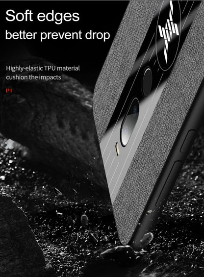 For Meizu Note 8 XINLI Stitching Cloth Texture Shockproof TPU Protective Case with Ring Holder(Brown) - More Brand by XINLI | Online Shopping UK | buy2fix