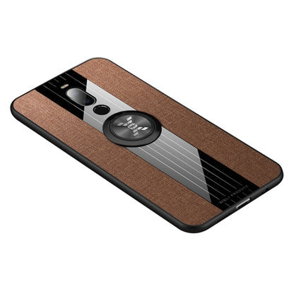 For Meizu Note 8 XINLI Stitching Cloth Texture Shockproof TPU Protective Case with Ring Holder(Brown) - More Brand by XINLI | Online Shopping UK | buy2fix