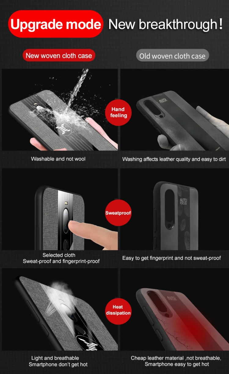 For Meizu Note 8 XINLI Stitching Cloth Texture Shockproof TPU Protective Case with Ring Holder(Brown) - More Brand by XINLI | Online Shopping UK | buy2fix