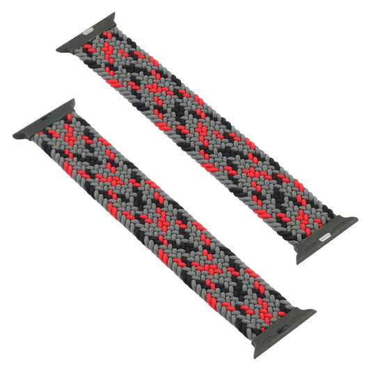 Plastic Buckle Mixed Color Nylon Braided Single Loop Watch Band For Apple Watch Ultra 49mm&Watch Ultra 2 49mm / Series 9&8&7 45mm / SE 3&SE 2&6&SE&5&4 44mm / 3&2&1 42mm, Size:L(Camouflage Green) by buy2fix