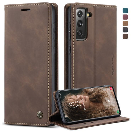 For Samsung Galaxy S21 5G CaseMe 013 Multifunctional Horizontal Flip Leather Case with Holder & Card Slot & Wallet(Coffee) by CaseMe