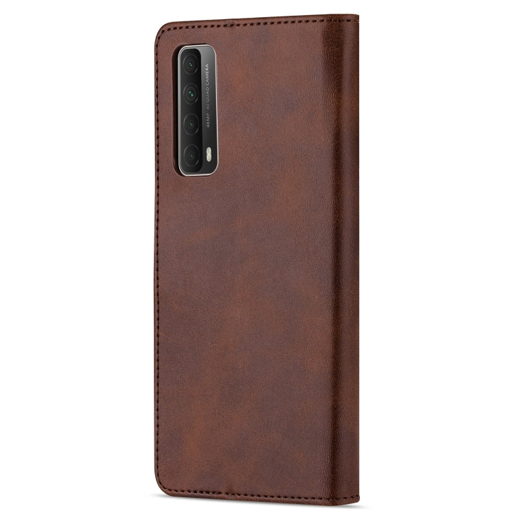 For Huawei P Smart 2021 GUSSIM GS-001 Business Style Horizontal Flip Skin Feel PU Leather Case with Holder & Card Slots & Wallet & Photo Frame(Brown) - Huawei Cases by GUSSIM | Online Shopping UK | buy2fix