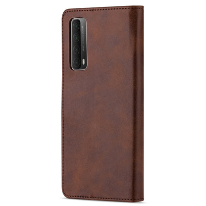 For Huawei P Smart 2021 GUSSIM GS-001 Business Style Horizontal Flip Skin Feel PU Leather Case with Holder & Card Slots & Wallet & Photo Frame(Brown) - Huawei Cases by GUSSIM | Online Shopping UK | buy2fix