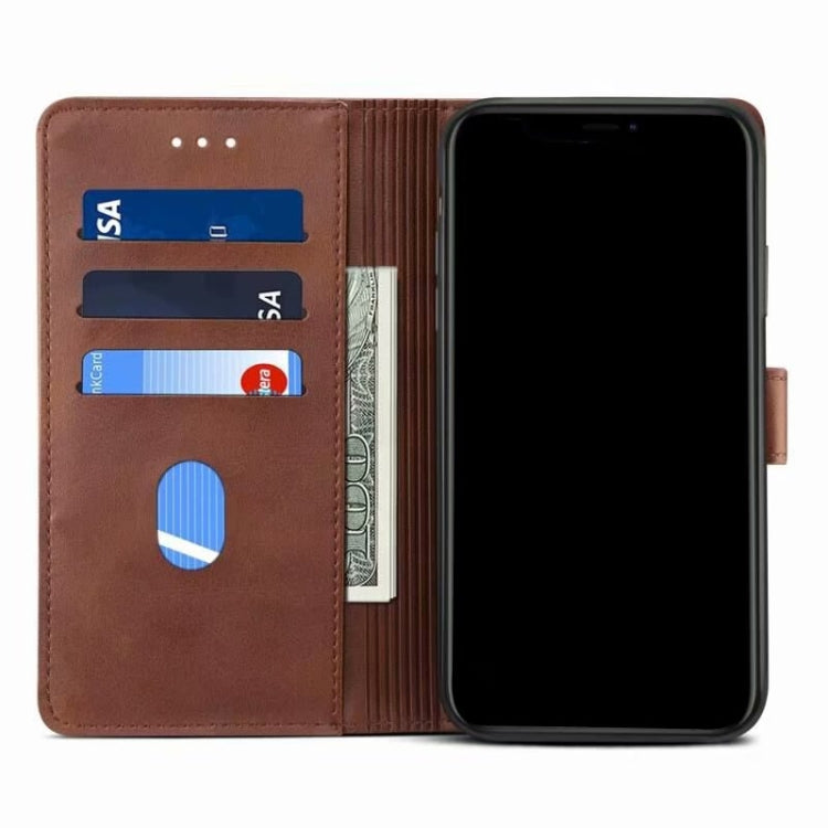 For Huawei P Smart 2021 GUSSIM GS-001 Business Style Horizontal Flip Skin Feel PU Leather Case with Holder & Card Slots & Wallet & Photo Frame(Brown) - Huawei Cases by GUSSIM | Online Shopping UK | buy2fix