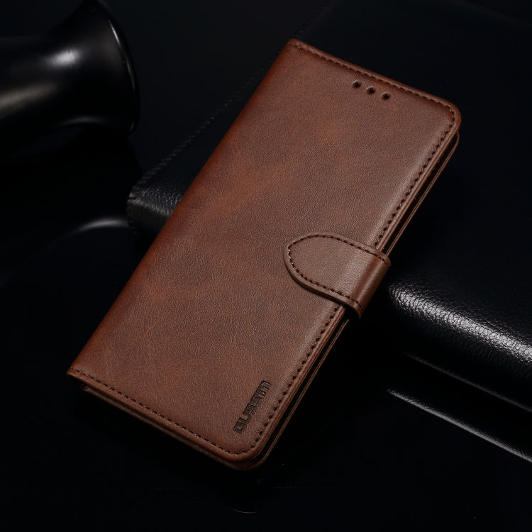 For Huawei P Smart 2021 GUSSIM GS-001 Business Style Horizontal Flip Skin Feel PU Leather Case with Holder & Card Slots & Wallet & Photo Frame(Brown) - Huawei Cases by GUSSIM | Online Shopping UK | buy2fix
