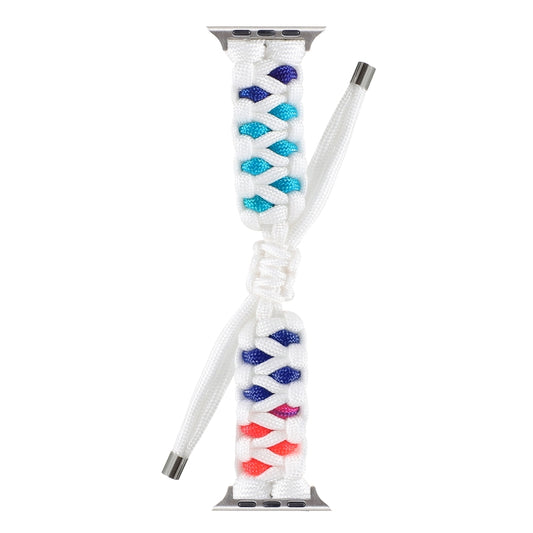 Braided Umbrella Cord Watch Band For Apple Watch Ultra 49mm&Watch Ultra 2 49mm / Series 9&8&7 45mm / SE 3&SE 2&6&SE&5&4 44mm / 3&2&1 42mm(Color) by buy2fix