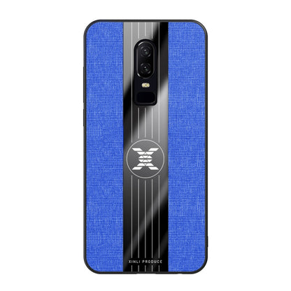 For OnePlus 6 XINLI Stitching Cloth Texture Shockproof TPU Protective Case(Blue) - OnePlus Cases by XINLI | Online Shopping UK | buy2fix