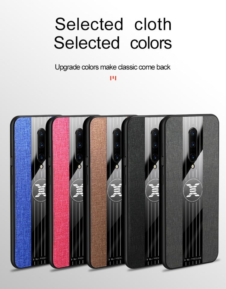 For OnePlus 6 XINLI Stitching Cloth Texture Shockproof TPU Protective Case(Blue) - OnePlus Cases by XINLI | Online Shopping UK | buy2fix