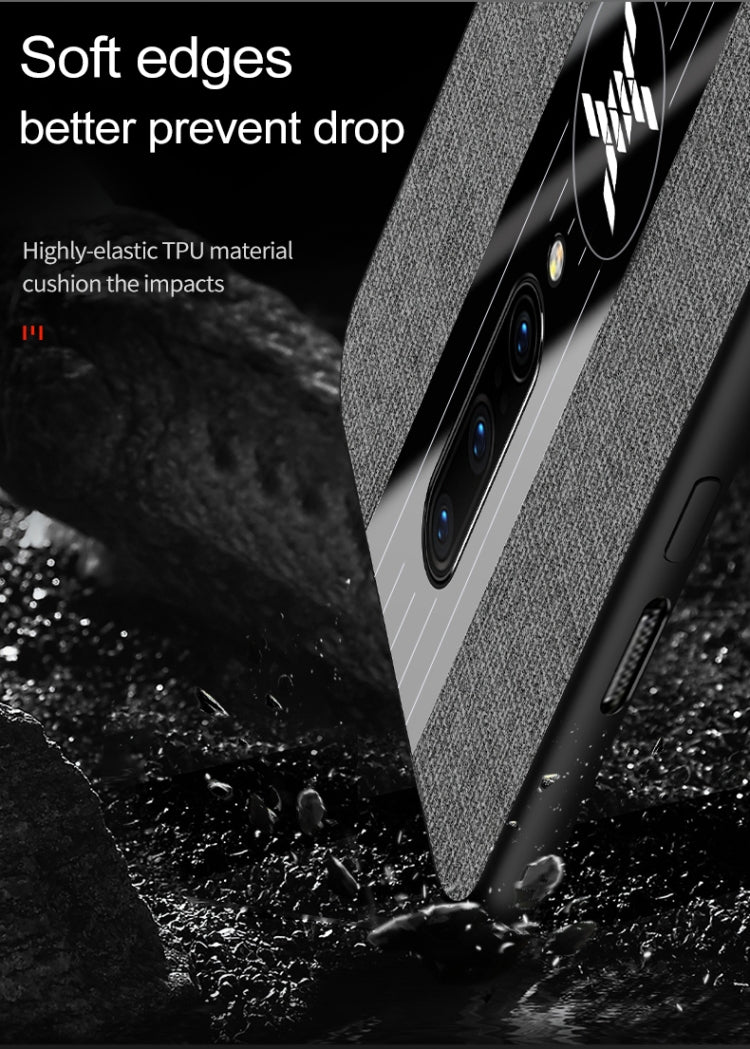 For OnePlus 6 XINLI Stitching Cloth Texture Shockproof TPU Protective Case(Blue) - OnePlus Cases by XINLI | Online Shopping UK | buy2fix