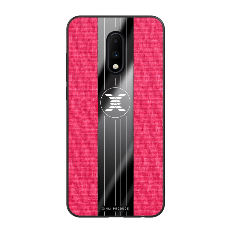 For OnePlus 6T XINLI Stitching Cloth Texture Shockproof TPU Protective Case(Red) - OnePlus Cases by XINLI | Online Shopping UK | buy2fix