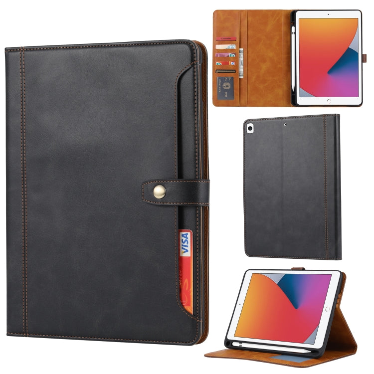 Calf Texture Double Fold Clasp Horizontal Flip Leather Case with Photo Frame & Holder & Card Slots & Wallet For iPad Pro 10.5(Black) - iPad Pro 10.5 inch Cases by buy2fix | Online Shopping UK | buy2fix