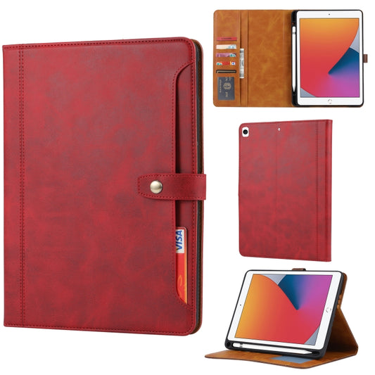 Calf Texture Double Fold Clasp Horizontal Flip Leather Case with Photo Frame & Holder & Card Slots & Wallet For iPad Pro 10.5(Red) - iPad Pro 10.5 inch Cases by buy2fix | Online Shopping UK | buy2fix