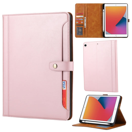 Calf Texture Double Fold Clasp Horizontal Flip Leather Case with Photo Frame & Holder & Card Slots & Wallet For iPad Pro 10.5(Rose Gold) - iPad Pro 10.5 inch Cases by buy2fix | Online Shopping UK | buy2fix