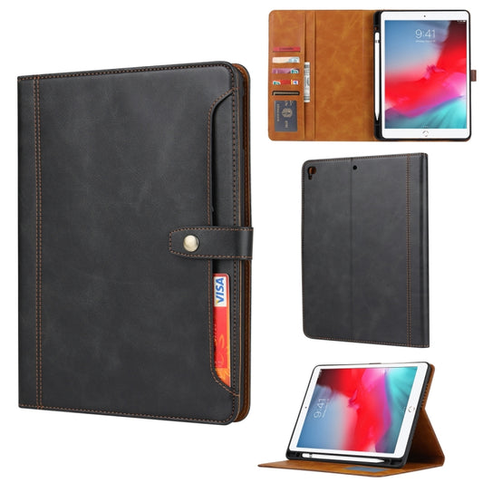 Calf Texture Double Fold Clasp Horizontal Flip Leather Case with Photo Frame & Holder & Card Slots & Wallet For iPad 9.7 (2018/2017) / Air 2(Black) - iPad 9.7 (2018) & (2017) Cases by buy2fix | Online Shopping UK | buy2fix
