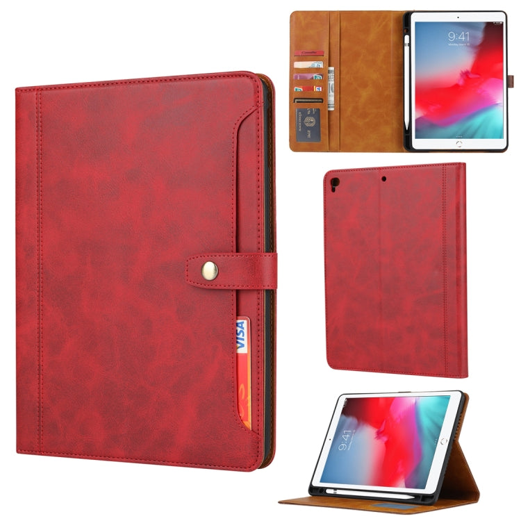 Calf Texture Double Fold Clasp Horizontal Flip Leather Case with Photo Frame & Holder & Card Slots & Wallet For iPad 9.7 (2018/2017) / Air 2(Red) - iPad 9.7 (2018) & (2017) Cases by buy2fix | Online Shopping UK | buy2fix