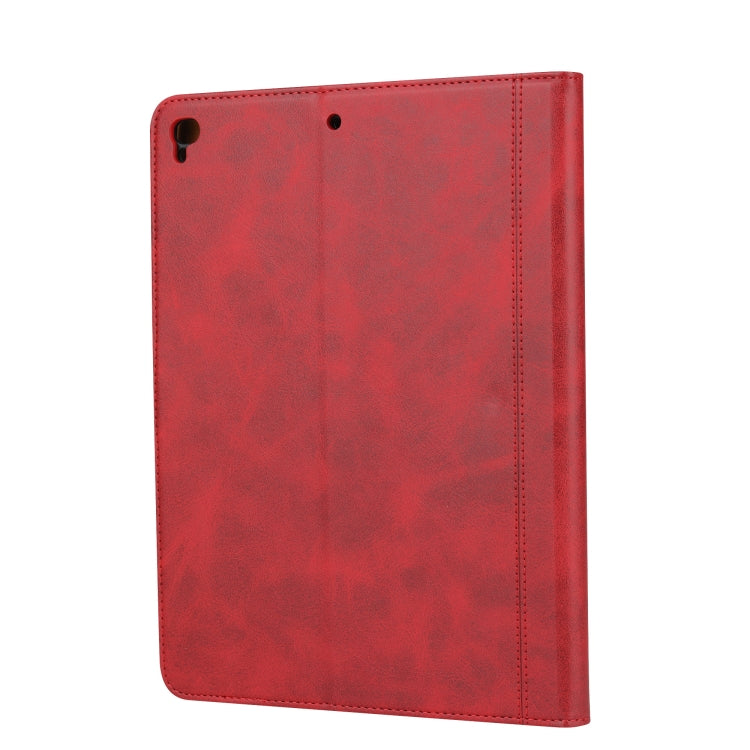 Calf Texture Double Fold Clasp Horizontal Flip Leather Case with Photo Frame & Holder & Card Slots & Wallet For iPad 9.7 (2018/2017) / Air 2(Red) - iPad 9.7 (2018) & (2017) Cases by buy2fix | Online Shopping UK | buy2fix