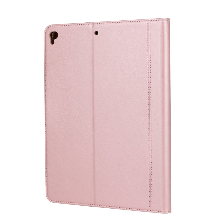 Calf Texture Double Fold Clasp Horizontal Flip Leather Case with Photo Frame & Holder & Card Slots & Wallet For iPad 9.7 (2018/2017) / Air 2(Rose Gold) - iPad 9.7 (2018) & (2017) Cases by buy2fix | Online Shopping UK | buy2fix