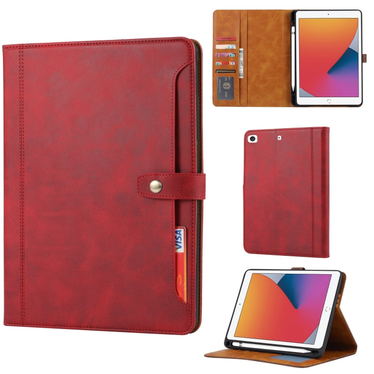 Calf Texture Double Fold Clasp Horizontal Flip Leather Case with Photo Frame & Holder & Card Slots & Wallet For iPad mini 5 / mini 4 / mini 3(Red) - iPad mini (2019) / mini 5 Cases by buy2fix | Online Shopping UK | buy2fix
