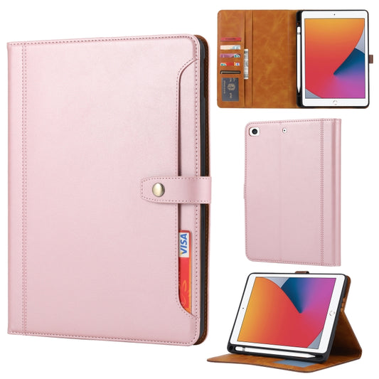 Calf Texture Double Fold Clasp Horizontal Flip Leather Case with Photo Frame & Holder & Card Slots & Wallet For iPad mini 5 / mini 4 / mini 3(Rose Gold) - iPad mini (2019) / mini 5 Cases by buy2fix | Online Shopping UK | buy2fix