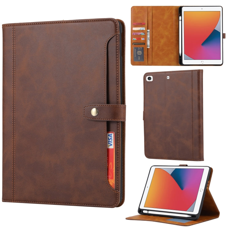 Calf Texture Double Fold Clasp Horizontal Flip Leather Case with Photo Frame & Holder & Card Slots & Wallet For iPad mini 5 / mini 4 / mini 3(Coffee) - iPad mini (2019) / mini 5 Cases by buy2fix | Online Shopping UK | buy2fix