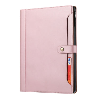 For iPad Pro 11 inch (2020) Calf Texture Double Fold Clasp Horizontal Flip Leather Tablet Case with Photo Frame & Holder & Card Slots & Wallet(Rose Gold) - iPad Pro 11 (2020) Cases by buy2fix | Online Shopping UK | buy2fix