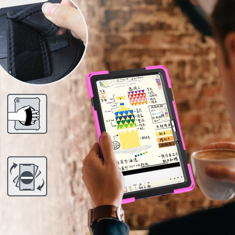 For Huawei MatePad Pro 10.8 Shockproof Colorful Silicone + PC Protective Case with Holder & Shoulder Strap & Hand Strap & Pen Slot(Rose Red) - Huawei by buy2fix | Online Shopping UK | buy2fix