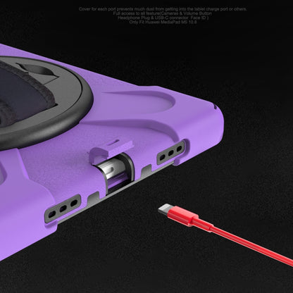 For Huawei MatePad Pro 10.8 Shockproof Colorful Silicone + PC Protective Case with Holder & Shoulder Strap & Hand Strap & Pen Slot(Purple) - Huawei by buy2fix | Online Shopping UK | buy2fix