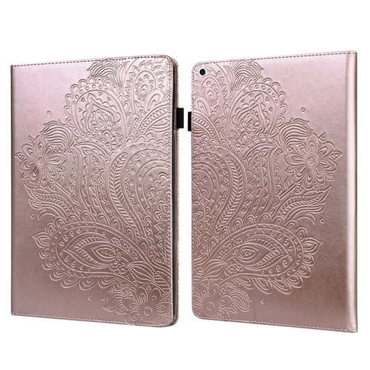 Peacock Embossed Pattern TPU + PU Horizontal Flip Leather Case with Holder & Card Slots & Wallet & Sleep / Wake-up Function For iPad 9.7 (2017) & (2018)(Rose Gold) - iPad 9.7 (2018) & (2017) Cases by buy2fix | Online Shopping UK | buy2fix