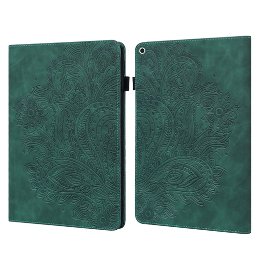 Peacock Embossed Pattern TPU + PU Horizontal Flip Leather Case with Holder & Card Slots & Wallet & Sleep / Wake-up Function For iPad 9.7 (2017) & (2018)(Green) - iPad 9.7 (2018) & (2017) Cases by buy2fix | Online Shopping UK | buy2fix