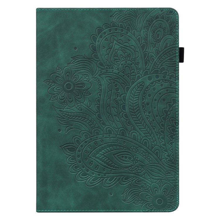 Peacock Embossed Pattern TPU + PU Horizontal Flip Leather Case with Holder & Card Slots & Wallet & Sleep / Wake-up Function For iPad 9.7 (2017) & (2018)(Green) - iPad 9.7 (2018) & (2017) Cases by buy2fix | Online Shopping UK | buy2fix