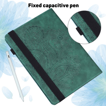 Peacock Embossed Pattern TPU + PU Horizontal Flip Leather Case with Holder & Card Slots & Wallet & Sleep / Wake-up Function For iPad 9.7 (2017) & (2018)(Green) - iPad 9.7 (2018) & (2017) Cases by buy2fix | Online Shopping UK | buy2fix