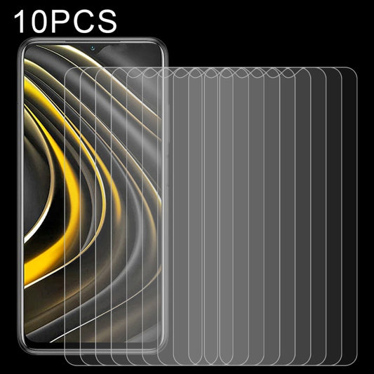 For Xiaomi Poco M3 10 PCS 0.26mm 9H 2.5D Tempered Glass Film by buy2fix