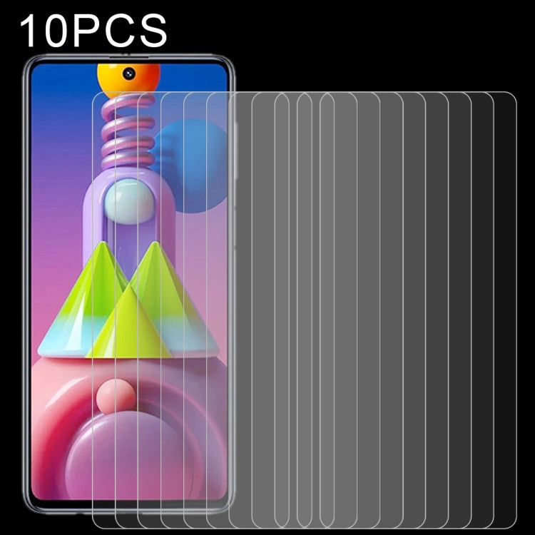 For Samsung Galaxy M51 10 PCS 0.26mm 9H 2.5D Tempered Glass Film by buy2fix