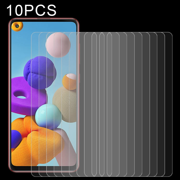 For Samsung Galaxy A21s 10pcs 0.26mm 9H 2.5D Tempered Glass Film by buy2fix