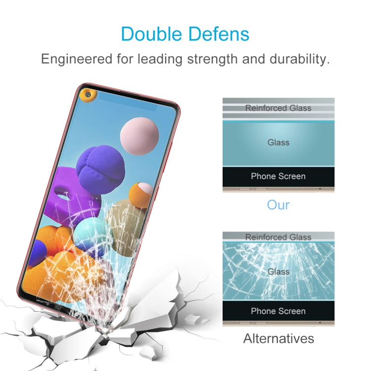 For Samsung Galaxy A21s 10pcs 0.26mm 9H 2.5D Tempered Glass Film by buy2fix