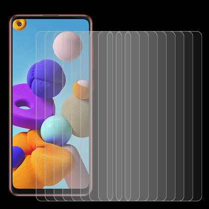 For Samsung Galaxy A21s 10pcs 0.26mm 9H 2.5D Tempered Glass Film by buy2fix