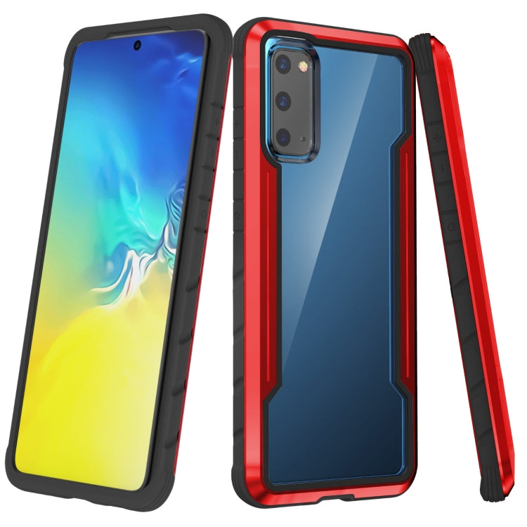 For Samsung Galaxy S20 iPAKY Thunder Series Aluminum Frame + TPU Bumper + Clear PC Shockproof Case(Black + Red) - Galaxy Phone Cases by iPAKY | Online Shopping UK | buy2fix